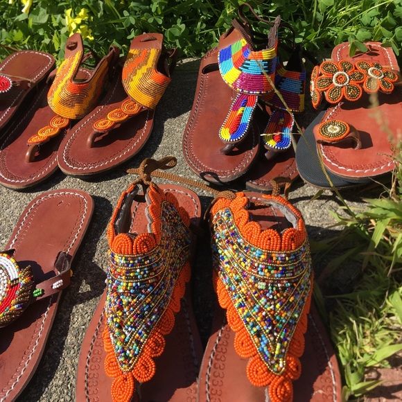 maasai beaded sandals